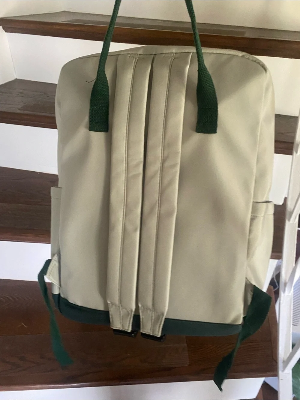 Sage green medium sized school bag two Insulated Stainless Steel Water Bottle